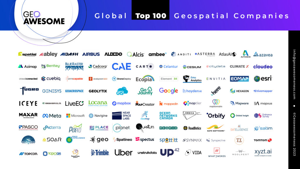 Satim on the 2023 Global Top 100 GeoSpatial companies List